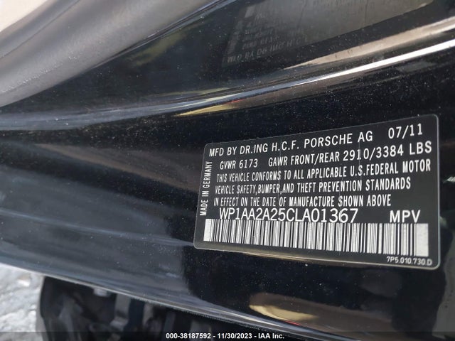 2012 PORSCHE CAYENNE WP1AA2A25CLA01367 Photo 8