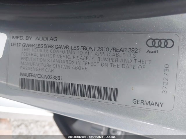 Audi S6 4.0t Premium Plus 2018 WAUFFAFCXJN033881 Image 9