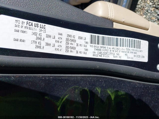 Dodge DURANGO LIMITED 2015 1C4RDJDG3FC177710 Image 9