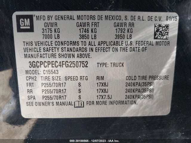 Chevrolet Silverado 1500 Ls 2015 3GCPCPEC4FG250752 Image 9
