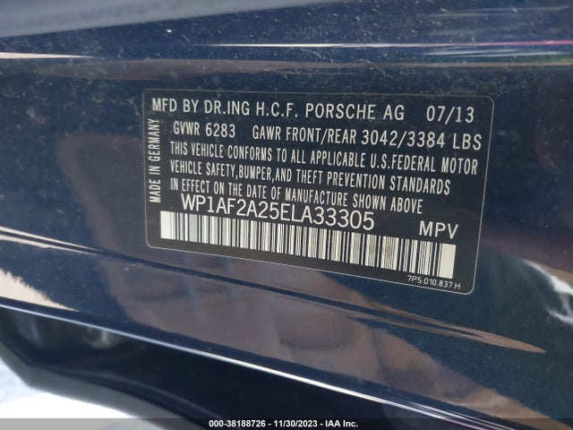 2014 PORSCHE CAYENNE WP1AF2A25ELA33305 Photo 8