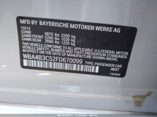 WBA4B3C52FD670099 BMW 435i Gran Coupe Xdrive