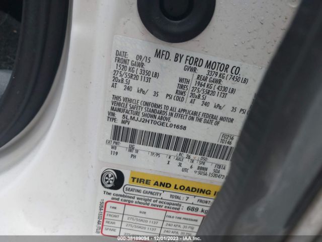 5LMJJ2HT0GEL01658 Lincoln Navigator Select