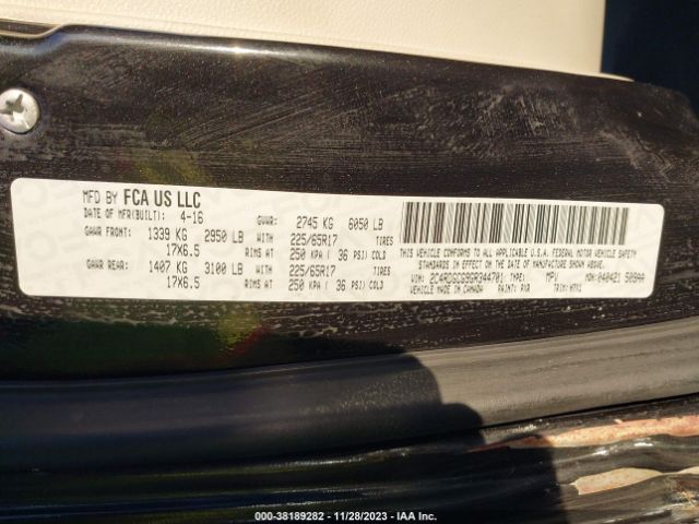 2C4RDGCG9GR344701 Dodge Grand Caravan Sxt
