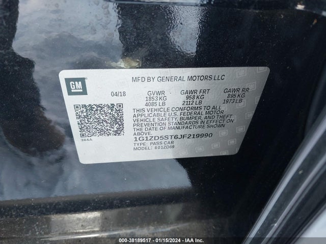 Chevrolet MALIBU LT 2018 1G1ZD5ST6JF219990 Image 9