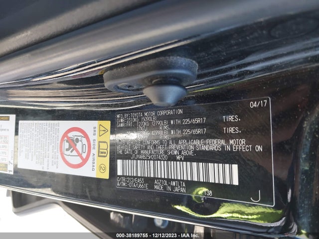 Lexus NX 200T 2017 JTJYARBZ5H2074320 Image 9