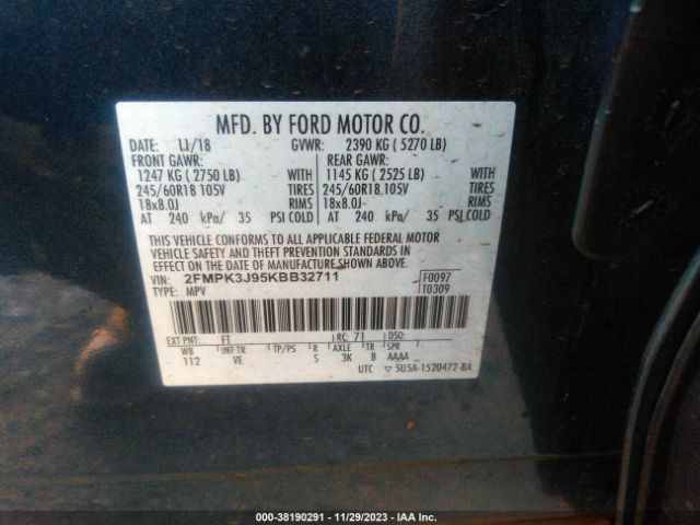 2019 FORD EDGE 2FMPK3J95KBB32711 Photo 8