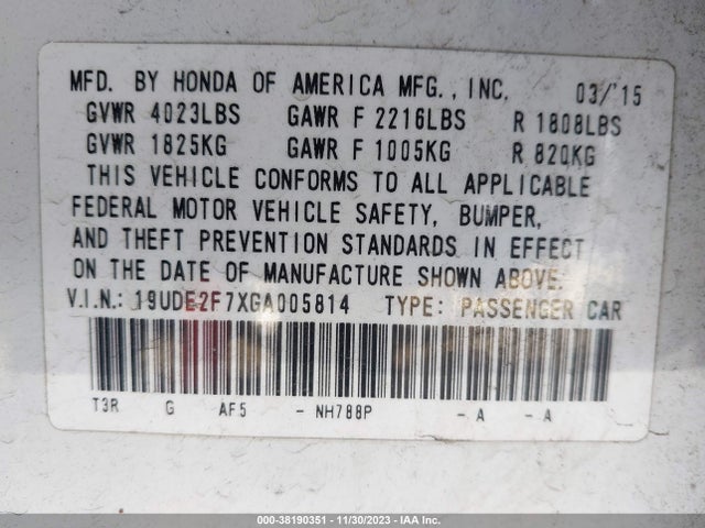 Acura Ilx W/technology Plus Pkg/w/premium Pkg 2016 19UDE2F7XGA005814 Image 9