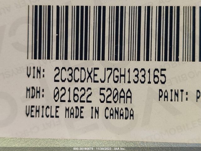 2C3CDXEJ7GH133165 Dodge Charger Srt 392
