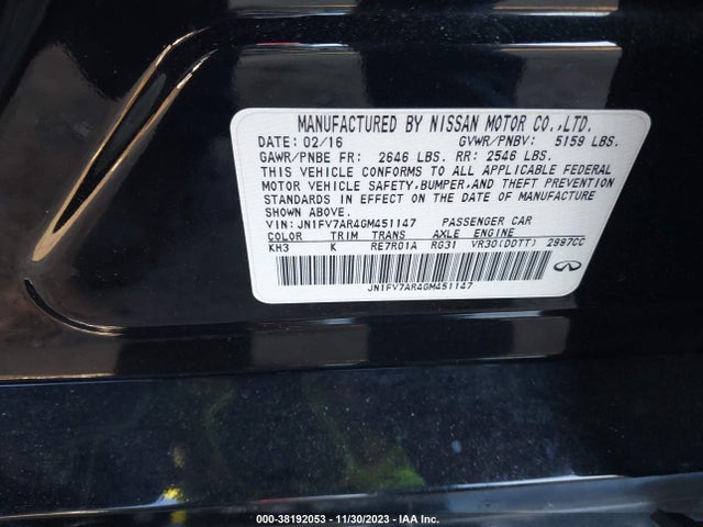 Infiniti Q50 3.0t Red Sport 400 2016 JN1FV7AR4GM451147 Image 9