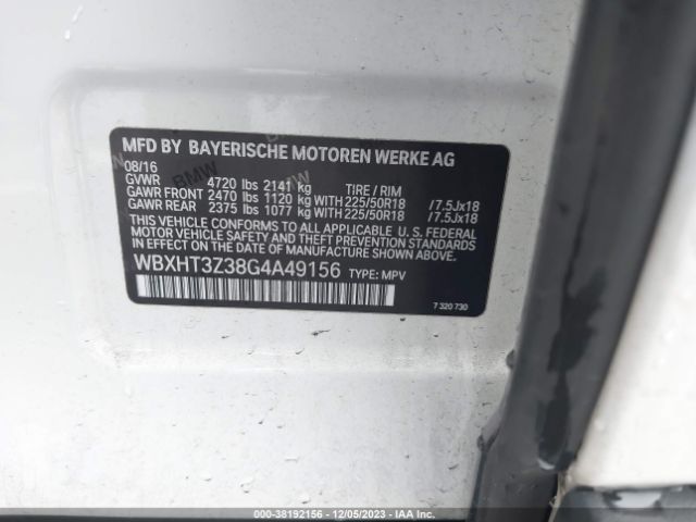 WBXHT3Z38G4A49156 BMW X1 Xdrive28i