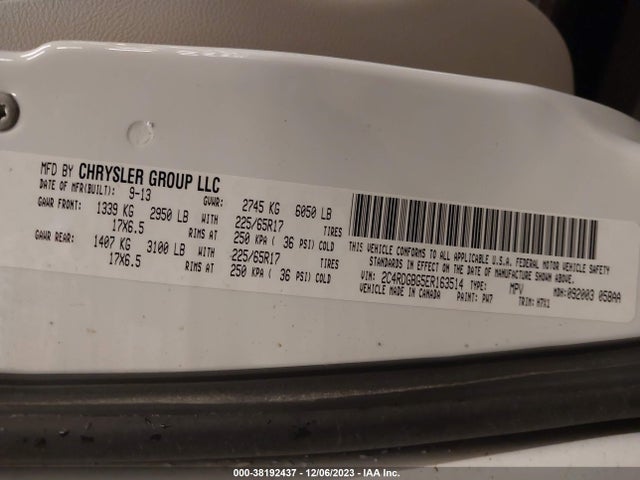Dodge Grand Caravan Avp/se 2014 2C4RDGBG5ER163514 Image 9