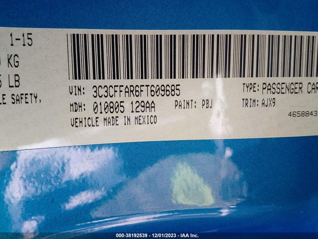 2015 FIAT 500 3C3CFFAR6FT609685 Photo 8