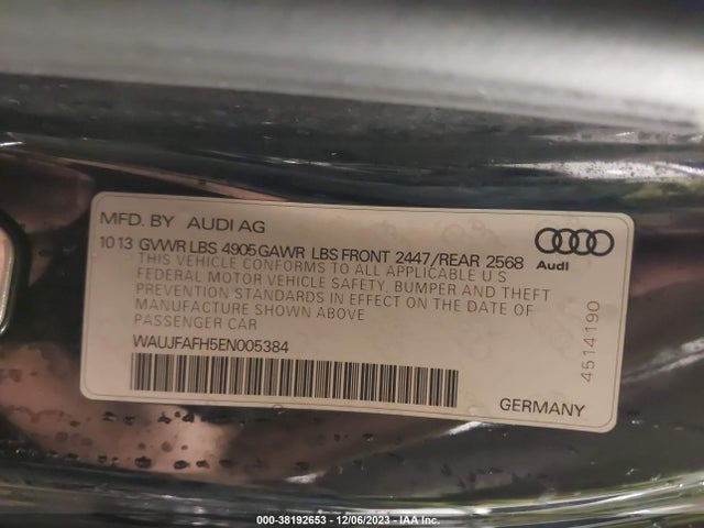 WAUJFAFH5EN005384 Audi A5 2.0t Premium