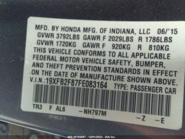 19XFB2F87FE083164 Honda CIVIC EX