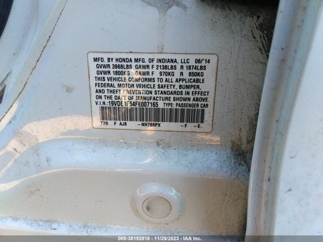19VDE1F54FE007165 Acura Ilx 2.0l