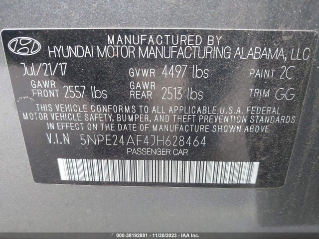 Hyundai SONATA SE 2018 5NPE24AF4JH628464 Image 9