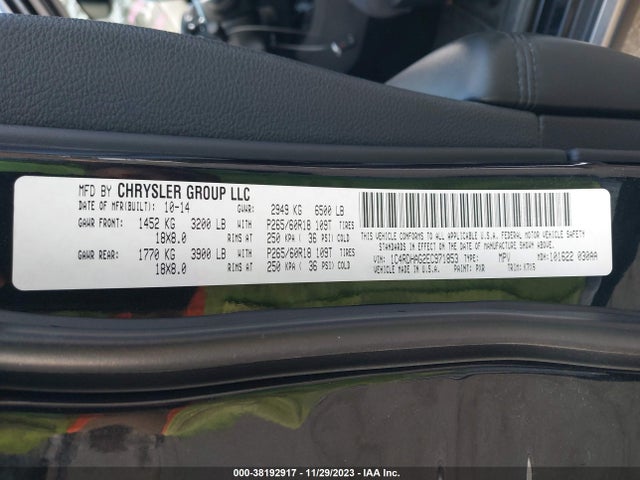 Dodge Durango Sxt 2014 1C4RDHAG2EC971853 Image 9