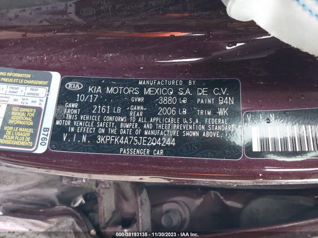 KIA FORTE LX 2018 3KPFK4A75JE204244 Image 9