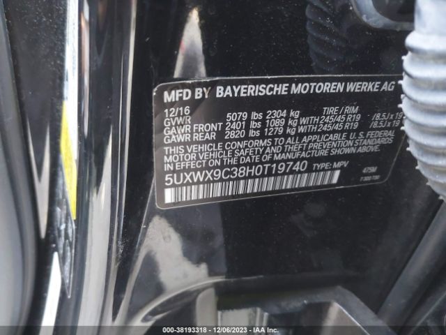 5UXWX9C38H0T19740 BMW X3 Xdrive28i