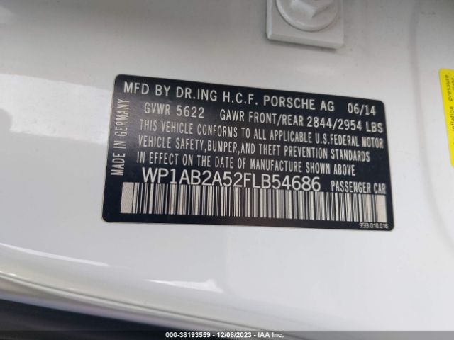 WP1AB2A52FLB54686 Porsche MACAN S