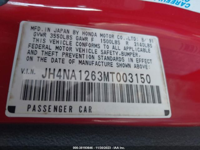 1991 ACURA NSX JH4NA1263MT003150 Photo 8