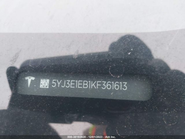 5YJ3E1EB1KF361613 Tesla MODEL 3