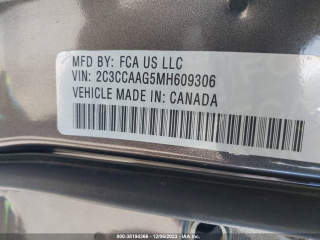 2C3CCAAG5MH609306 Chrysler 300 Touring