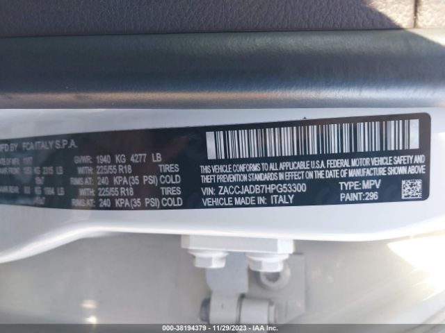 ZACCJADB7HPG53300 Jeep Renegade Limited Fwd
