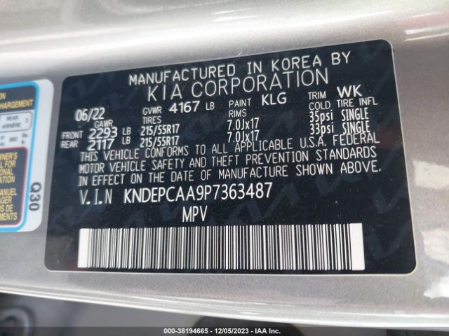 KNDEPCAA9P7363487 KIA Seltos Lx