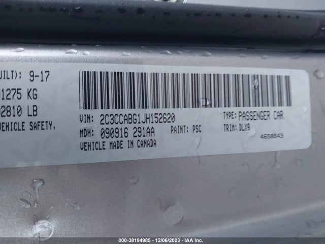 Chrysler 300 300s 2018 2C3CCABG1JH152620 Image 9