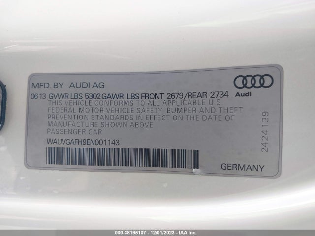 WAUVGAFH9EN001143 Audi S5 3.0t Premium Plus