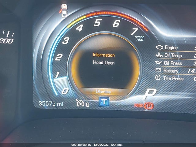 2016 CHEVROLET CORVETTE STINGRAY Z51 VIN: 1G1YK2D76G5108919