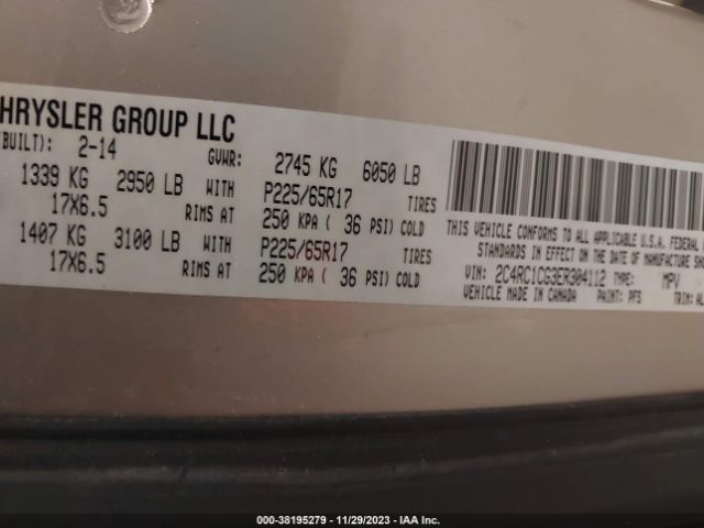 2C4RC1CG3ER304112 Chrysler Town & Country Touring-l