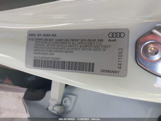 2023 AUDI E-TRON GT WAUDJBFW0P7002657 Photo 8