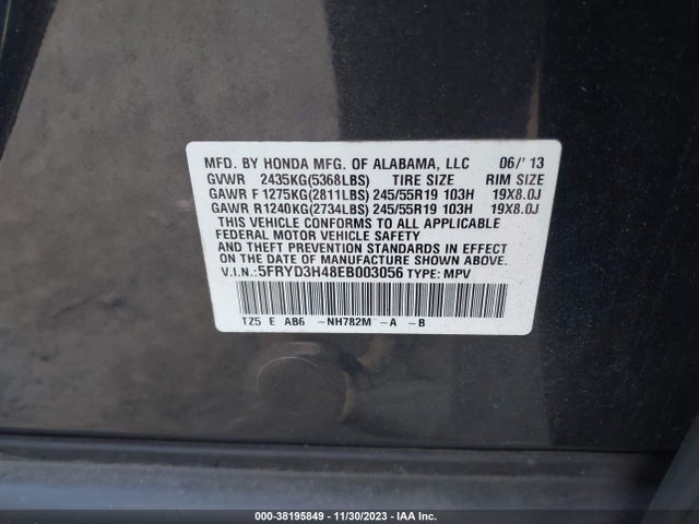 Acura Mdx Technology Package 2014 5FRYD3H48EB003056 Image 9