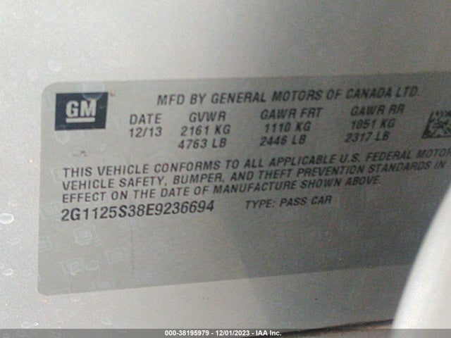 Chevrolet Impala 2lt 2014 2G1125S38E9236694 Image 9