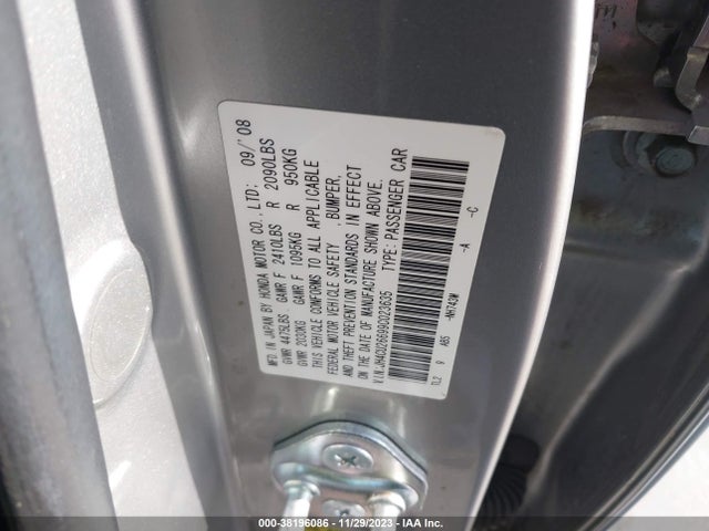 2009 ACURA TSX VIN: JH4CU26699C023635
