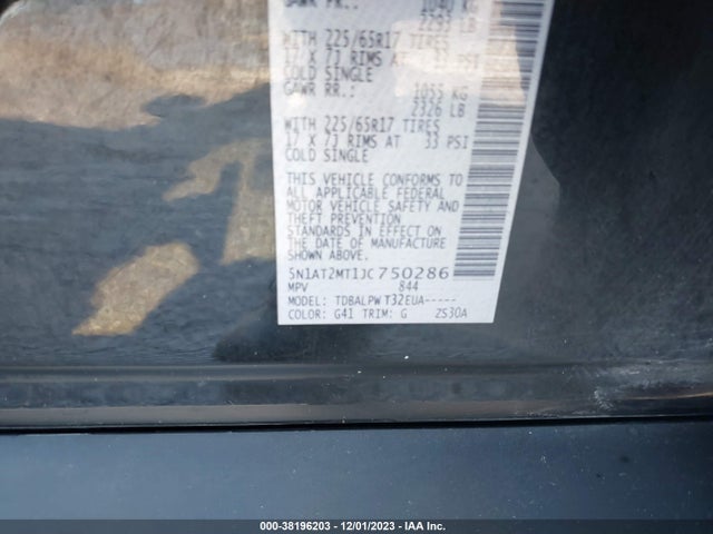 Nissan ROGUE S 2018 5N1AT2MT1JC750286 Image 9