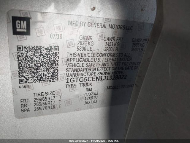 1GTG5CEN1J1328822 GMC CANYON SLE