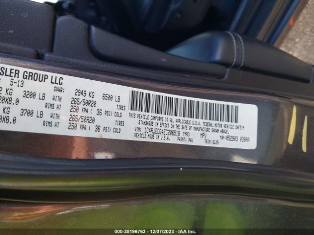 1C4RJECG4EC206518 Jeep Grand Cherokee Overland