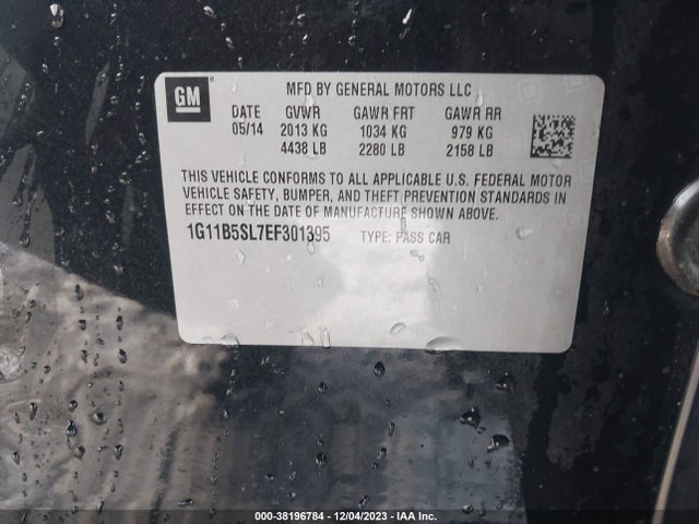 Chevrolet Malibu 1ls 2014 1G11B5SL7EF301395 Image 9