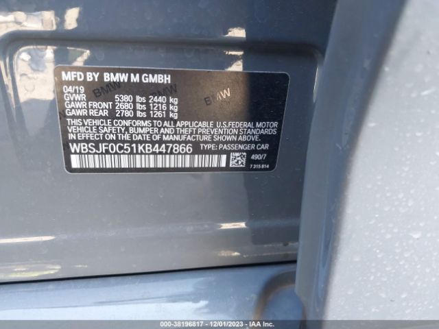 WBSJF0C51KB447866 BMW M5