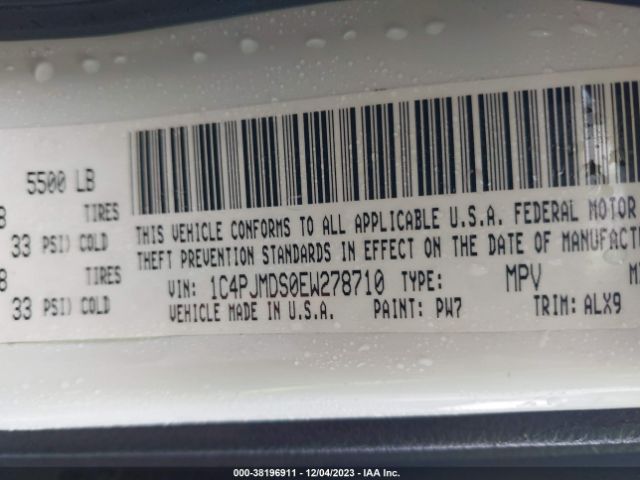 1C4PJMDS0EW278710 Jeep Cherokee Limited