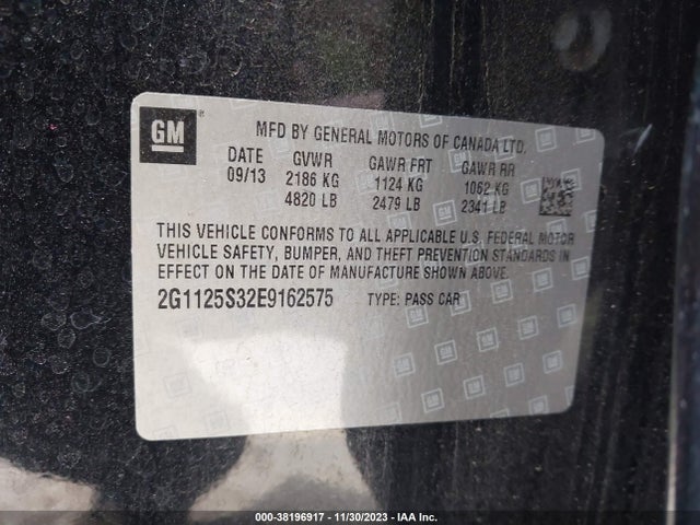 Chevrolet Impala 2lt 2014 2G1125S32E9162575 Image 9
