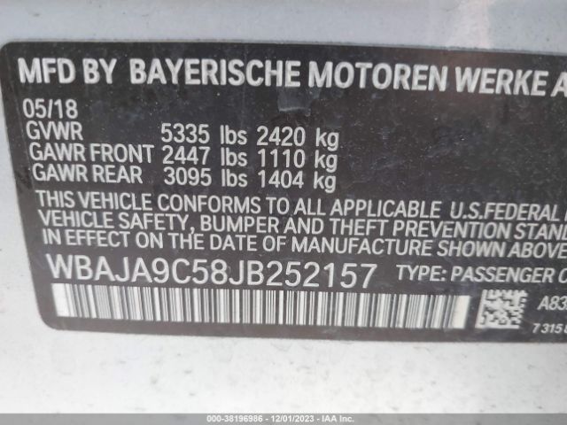 WBAJA9C58JB252157 BMW 530e Iperformance