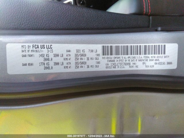 1C4SDJCT5FC782098 Dodge Durango R/t