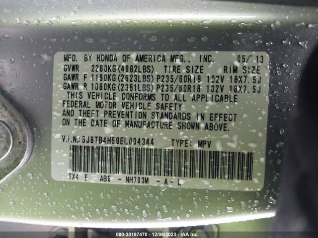Acura Rdx Tech Pkg 2014 5J8TB4H59EL004344 Image 9