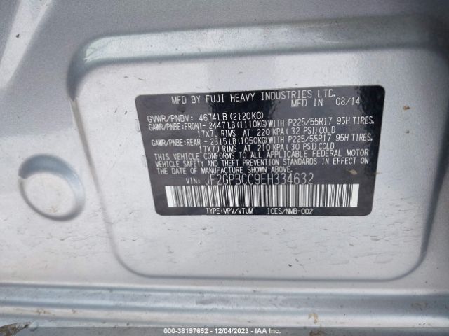 JF2GPBCC9EH334632 Subaru Xv Crosstrek Hybrid 2.0i Hybrid