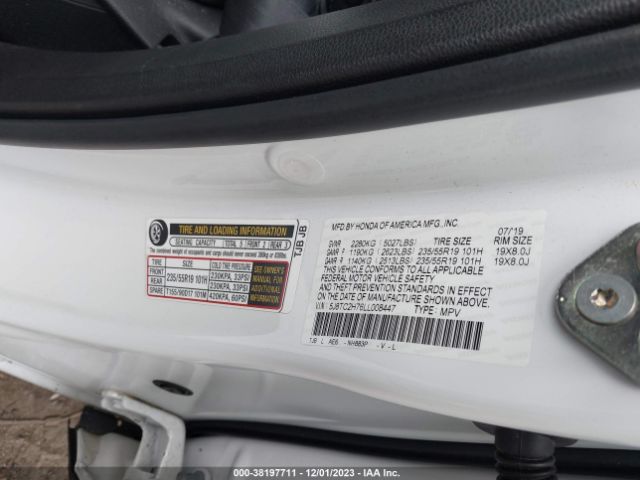 5J8TC2H76LL008447 Acura Rdx W/advance Pkg